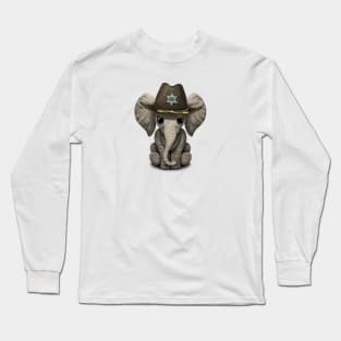 Cute Baby Elephant Sheriff Long Sleeve T-Shirt